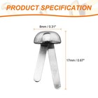 100pcs Brads Paper Fastener  8mmx17mm Metal Split Pin For Paper Craft  Silver