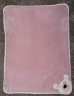 Pitter Patter Pink White Bear Baby Blanket Lovey 30x38 White Pink Stripped