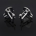 Zeckos Stainless Steel Skull   Crossbones Cuff Links Cufflinks