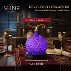 Anime Devil Fruit Decanter     Handcrafted Crystal Liquor Bottle  Mahogany Base   