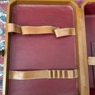 Vtg Portable Bar Travel Case With Handle Leather Brown