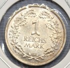 1926a Germany Weimar Republic -  1 Reichsmark - 50 Silver -bu - 75