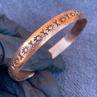 Circa 1500-1000 Bc Ancient Celtic Twisted Bronze Bracelet Runic Engravings