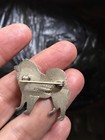 Vintage 1960s English Sterling Silver Akita   Akita Inu Dog Brooch Pin