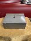 Vintage Industrial Security Lock Metal Box Gray File Cabinet Rare With Key Works