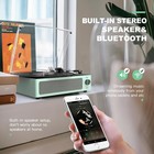 Vinyl Record Player With Speakers - Vintage Style Belt-driven Turntable Wireless