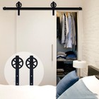 Sliding Barn Door Hardware Rail Kit 4 5 6 8 10ft For Single double Wood Doors