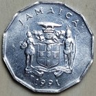 Jamaica One 1 Cent Coin 1990 -  Km 64  F a o  Unc Caribbean