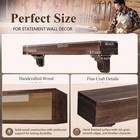 60 Inch Fireplace Mantel Shelf With Corbels Solid Wood Rustic Walnut Finish Size