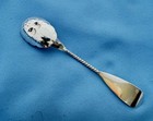 Schohay   Ludwig Coin Silver Jelly Spoon Twist Handle 7 In Mono 27 Gr