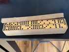 Vintage Double 9s Butterscotch Bakelite Domino Set 55 Piece Mid-century Catalin
