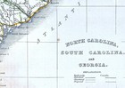 1835 Bradford Map Georgia North   South Carolina Charleston Savannah Raleigh