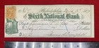 1871   sixth National Bank   Philadelphia  Pa  Check vignette sc  R15 Stamp 