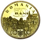 Romania 50 Bani Coin 2019 Km 448 Unc King Ferdinand I From Roll