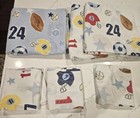 Pottery Barn Kids Favorite Sports Duvet  Flat   Fitted Sheets 3 Pillowcases Full