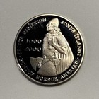 Iceland Proof Commemorative 2000 Leif Ericson 1000 Kronur 90  Silver Coin