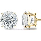 1 15 Ct  Sparkling Lab-created Diamond Stud Earrings In 14k Yellow Gold