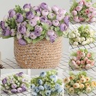 15heads Artificial Silk Fake Flowers Bunch Bouquet Wedding Party Home Decor