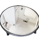 Antique Forbes Plateau Vanity Beveled Mirror Metal Footed Tray Display 12   