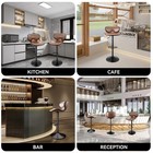 Swivel Adjustable Bar Stools Set Of 2 Modern Pu Leather Pub Chairs