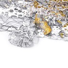 10 Sheets Gold Silver Foil Nail Art Holographic Aluminum Silvery Golden black
