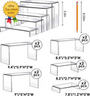 10pcs 2 Set Clear Acrylic Display Risers Large