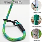 Heavy Duty Tangle Rope Free Nylon Dog Tie Out Leash Rust Proof Clips Escape