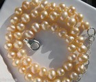 Cultured Freshwater Pink Seed Pearl   Sterling Silver 12 -14  Ankle Bracelet