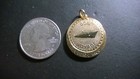  Vintage  bon Voyage-puerto Rico  Pendant Charm-pendant Golden Tone 1  X 7 8 