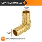 Efield 1 2 Inch X 1 2inch Pex Elbow Crimp Brass Fittings Lead Free Free Shipping