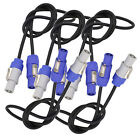 5-pack 5ft Powercon Extended Cable Male To Female Power Plug For Stage Par Light
