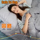 Heated King queen Size Fleece Blanket 90x100 Inches Dual Controller 10 Levels