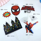 Spiderman Theme Birthday Cake Topper     Happy Birthday Superhero Party Decoration