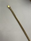 Yellow Gold Curb Link Bracelet 5 7mm 8 5   - 14kt  solid 