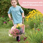 Altdorff Kids Pink Metal Wheelbarrow   Gardening Tool Set - 14  Wide  66lbs Cap 