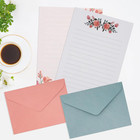 36pcs Floral Writing Paper And Envelopes Set Lined Stationery Letter Paper