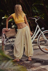 Free People Playa Party Balloon Pants - Khaki Chino