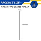 Boltalivon Fully Threaded Rod M5-0 8 110mm 4 Pcs Stainless Steel