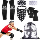 6 Pcs Volleyball Accessories Kit youth Girls Volleyball Knee Pads Arm Sleeves   