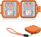 Small Sd Card Case Holder For 4 Sd   8 Micro Sd Memory Cards  Orange