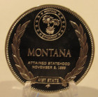 Vintage Montana Franklin Mint Sterling Silver Round Mt 14 6 Grams - Helena