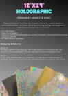 12 x24  Holographic Vinyl For Cricut   - Permanent Adhesive - Multiple Patterns