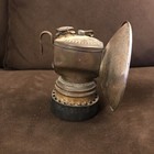 1930s Antique Justrite Streamlined Bronze Coal Miner s Carbide Light Mining Lamp