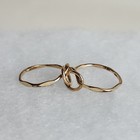 Gold Tone Interlocked Double Knot Ring Size 3     Child Or Pinky Ring
