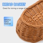 Oval Wicker Woven Bread Basket  10 2inch Storage Basket For Food Fruit 2900