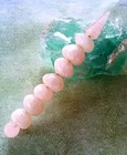 Large Rose Quartz Wand  Unusual Pink Crystal Wand With Rose Quartz Tumble Chunks