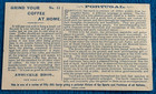 1893 Arbuckle s Bros  Coffee Nyc Advertising Trade Card No 11 Portugal