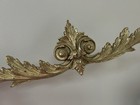 Vtg Solid Brass Scrolling Wall Decor Hanging Baroque Ornate Regency 17    Pediment