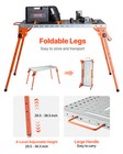 Vevor Welding Table 44  X 21  500lbs Folding Workbench With 4-level Adjustable