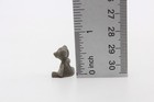 Pewter Tiny Sitting Teddy Bear - 1 2  Metal Miniature Figurine
